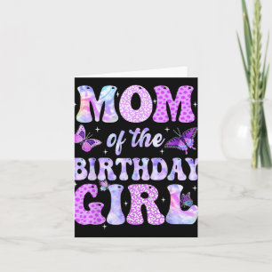 Mum And Dad Birthday Girl Butterfly Family Party D Card