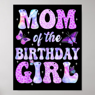 Mum And Dad Birthday Girl Butterfly Family Party D Poster