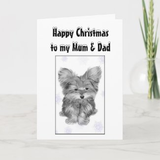 Mum and Dad Christmas Greeting Card