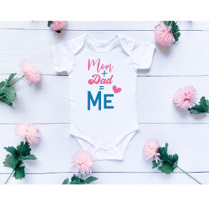 Mum and Dad Equal Me Baby Bodysuit