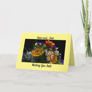 Mum And Dad Floral Easter Card