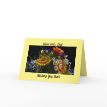Mum And Dad Floral Easter Card