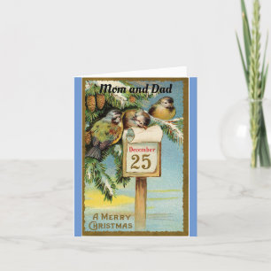 Mum And Dad Holiday Christmas Card