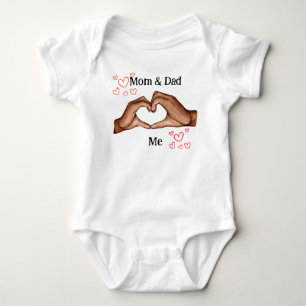 mum and dad love me baby bodysuit