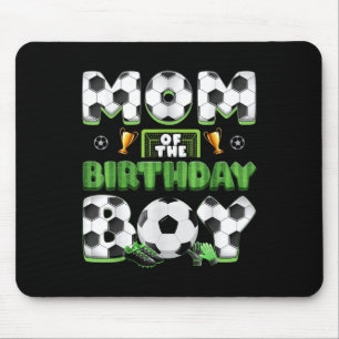 Mum And Dad Of The Birthday Boy Soccer Group Famil Mouse Mat