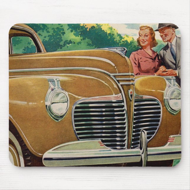 Mum and Dad’s BIG golden 1941 Plymouth Mouse Mat (Front)