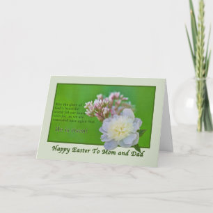Mum and Dad's Easter Card with Flowers