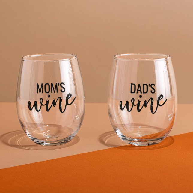 Mum and Dads Stemless Wine Glass (Creator Uploaded)
