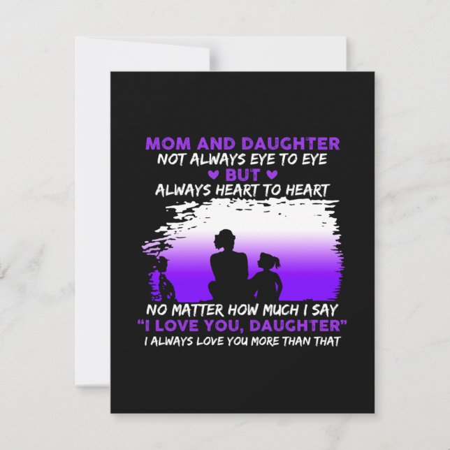 Mum And Daughter But I Love You, Daughter Thank You Card (Front)