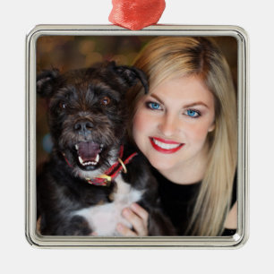 Mum And Dog Christmas Tree Metal Tree Decoration