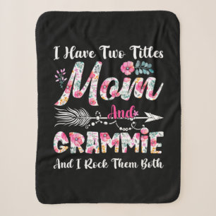 Mum And Grammie Cute Flowers Birthday Sherpa Blanket