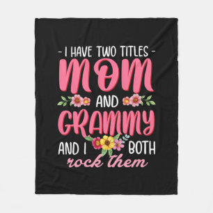 Mum And Grammy Birthday Fleece Blanket