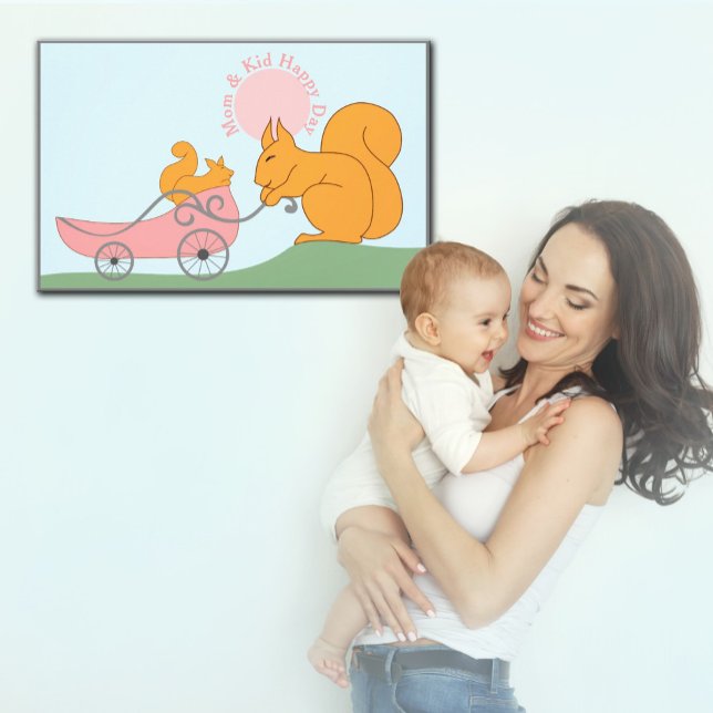 Mum and Kid Happy Day Canvas Print (Creator Uploaded)