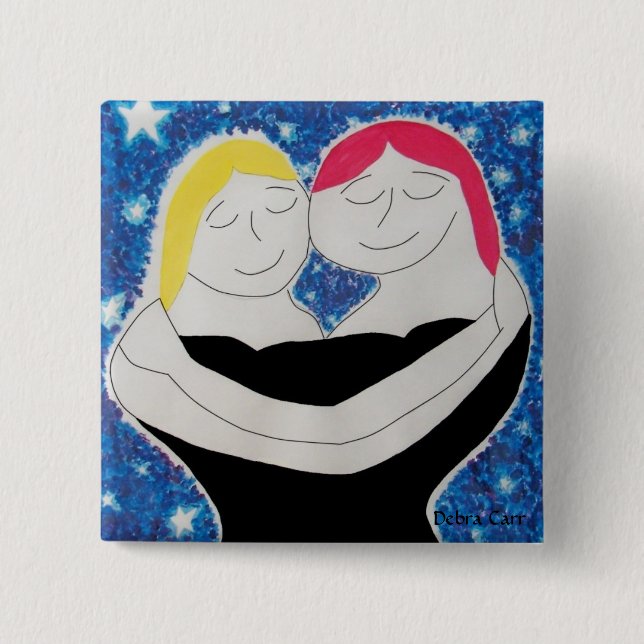 Mum and Me-Button 15 Cm Square Badge (Front)