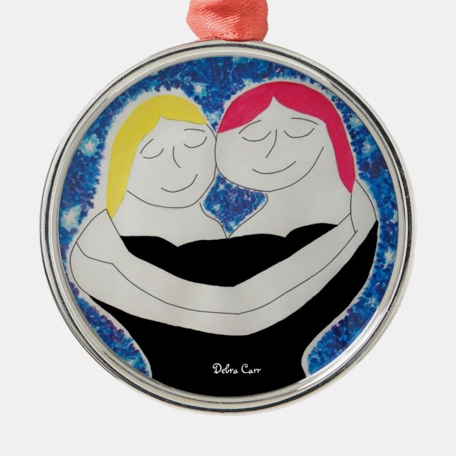 Mum and Me-premium round ornament (Front)