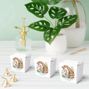 Mum and Me Watercolor Giraffe Baby Shower Favour Box
