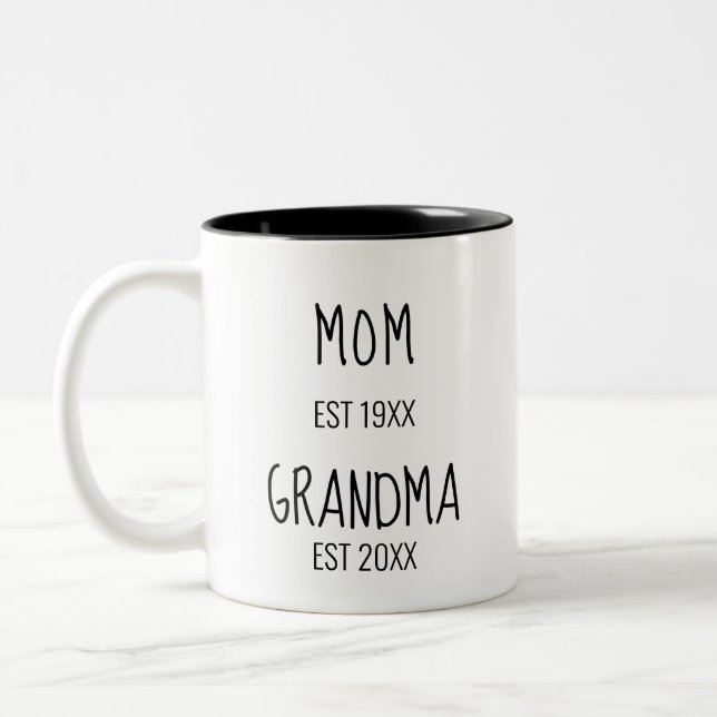 Mum and New Grandma EST 2020 Mug (Left)