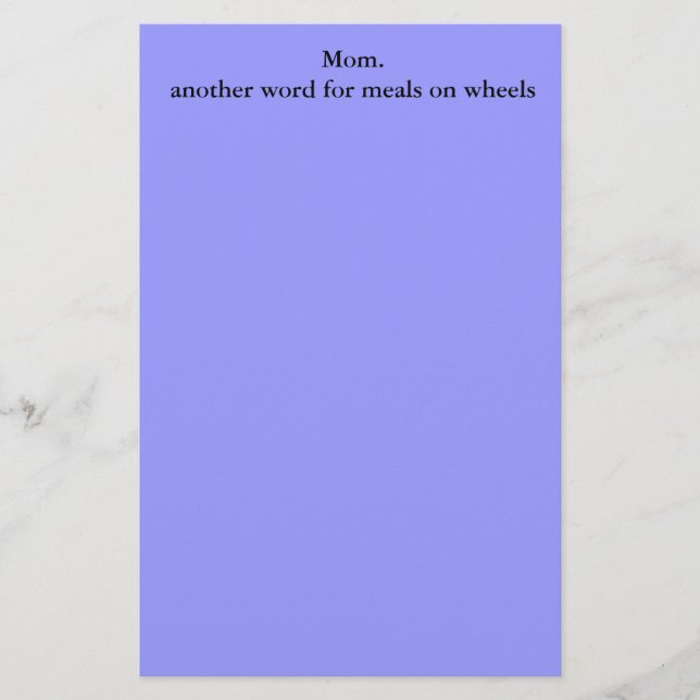Mum.another word for meals on wheels stationery (Front)