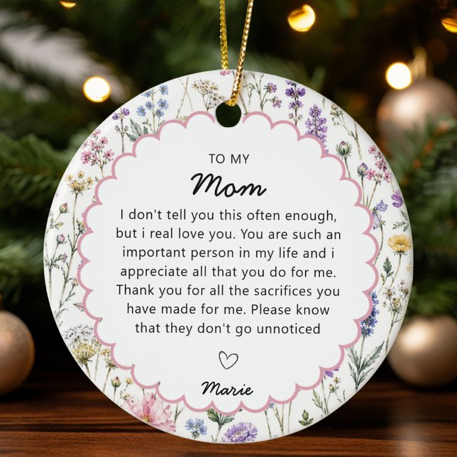 Mum Appreciation Gift Ceramic Tree Decoration (Creator Uploaded)