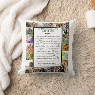 Mum appreciation Mothers Day 22 Photo Collage Cushion