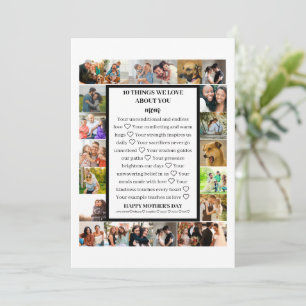 Mum appreciation   Mothers Day 22 Photo Collage Holiday Card