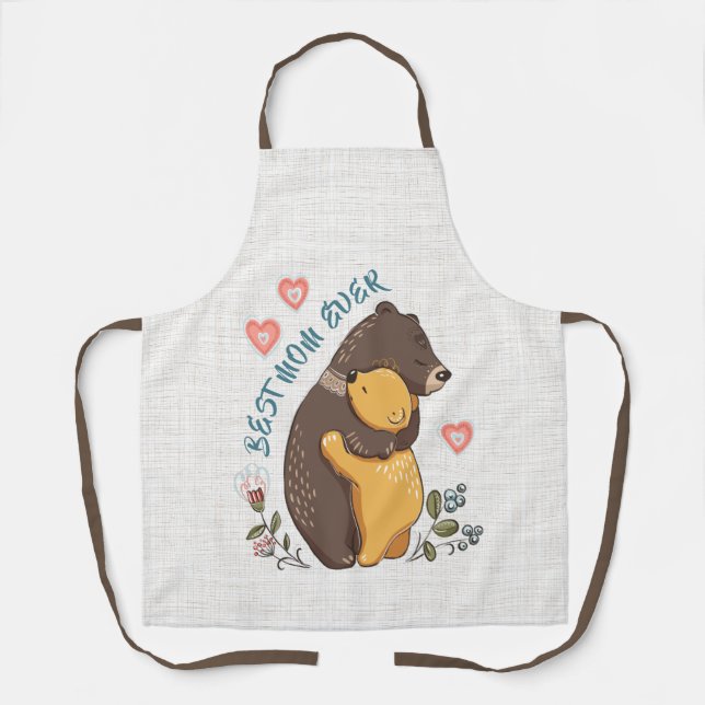 Mum apron, mother day gift, the Best mum ever Apron (Front)
