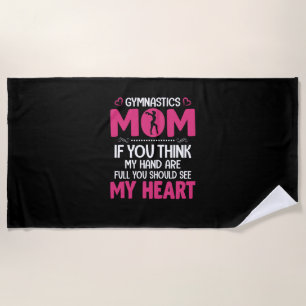 Mum Art Gymnastics Mum Beach Towel