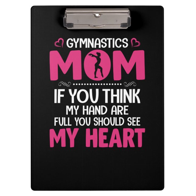 Mum Art Gymnastics Mum Clipboard (Front)