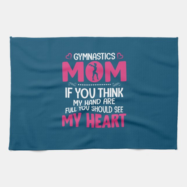 Mum Art Gymnastics Mum Tea Towel (Horizontal)