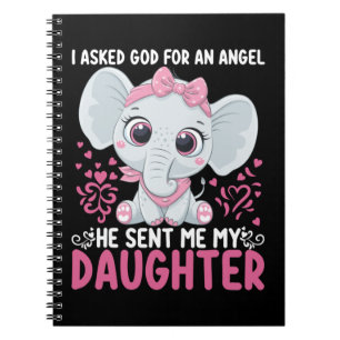 Mum Art He Sent Me Elephant Daughter Notebook