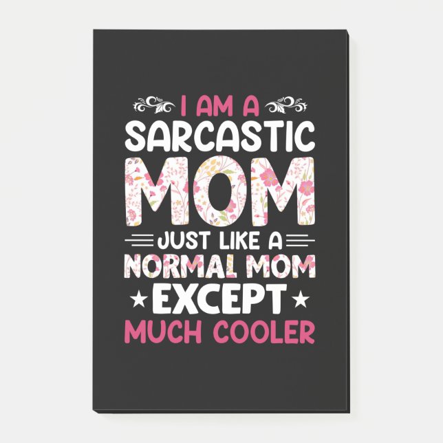 Mum Art I Am A Sarcastic Mum Post-it Notes (Front)