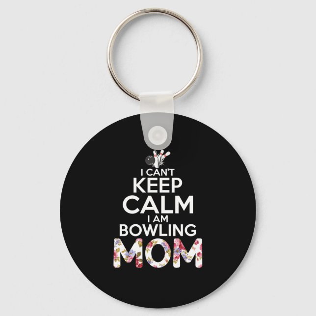Mum Art I Am Bowling Mum Key Ring (Front)