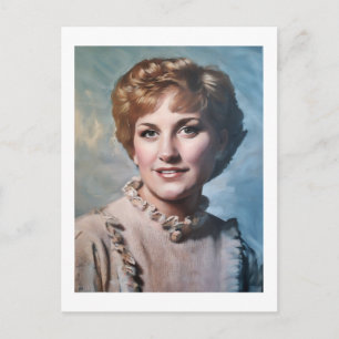 Mum as Computer Impasto Oil Painting  Postcard