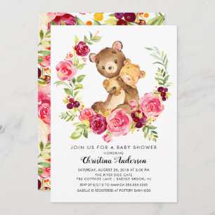 Mum & Baby Bear Baby Shower Invitation
