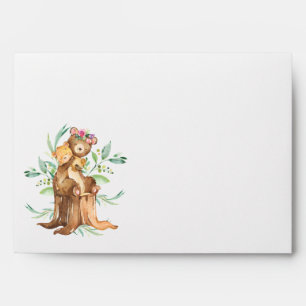 Mum & Baby Bear Neutral  Baby Shower Envelope