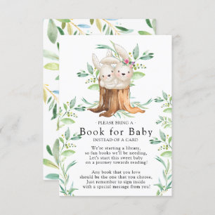 Mum & Baby Bunny Baby Shower Book for Baby Card