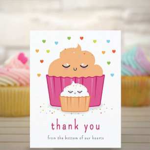 Mum & Baby Cupcake Thank You Card