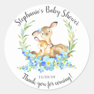 Mum & Baby Deer  Shower Favour Sticker