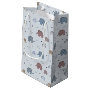 Mum & Baby Elephant Pattern Gift Bag