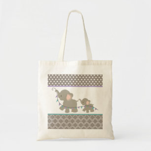 Mum & Baby Elephant Tote Bag