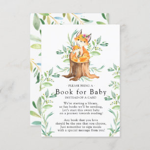 Mum & Baby Fox Baby Shower Book for Baby Card