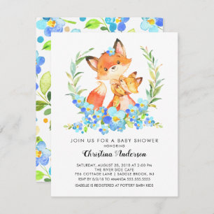 Mum & Baby Fox Baby Shower Invitation