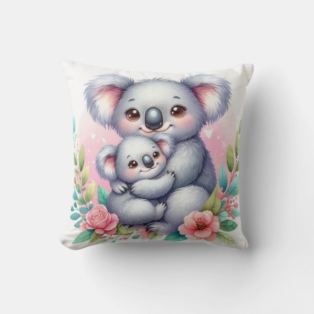 Mum & Baby Koala Bear Cushion (Front)