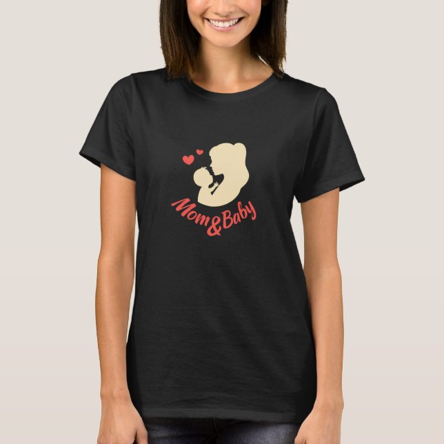 Mum & Baby Minimalist Motherhood T-Shirt (Front)