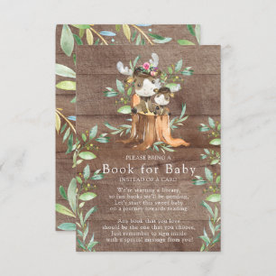 Mum & Baby Moose Baby Shower Book for Baby Card