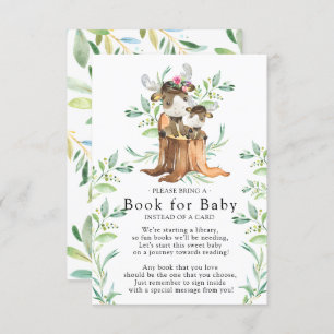 Mum & Baby Moose Baby Shower Book for Baby Card