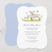 Mum Baby Sheep Baby Shower Invitation