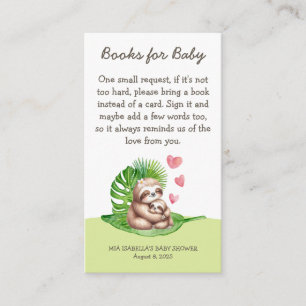 Mum & Baby Sloth - Books For Baby - Shower Card