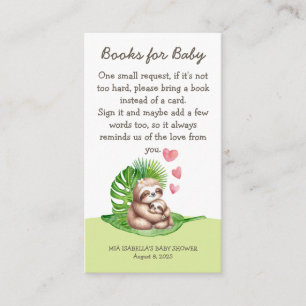 Mum & Baby Sloth - Books For Baby - Shower Card