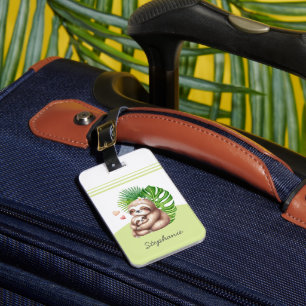 Mum & Baby Sloth Customisable Luggage Tag